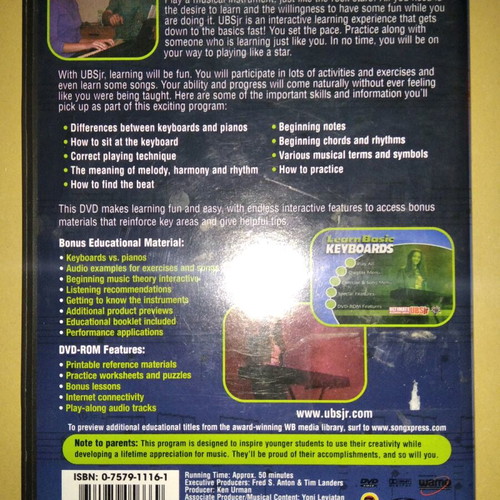 Learn Basic Keyboards DVD like new, instructional DVD