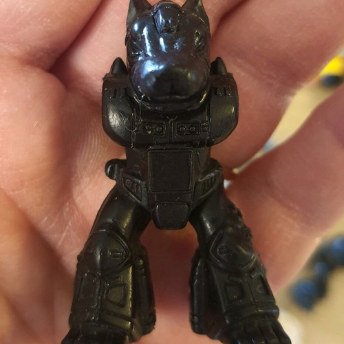 Monster Hunter Black Dog figure used with slightly burnt left back leg