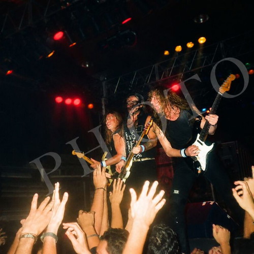 Iron Maiden 4 αυθεντικές φωτογραφίες 35mm από συναυλία στο Ιβανώφειο 1995 σαν καινούργιο