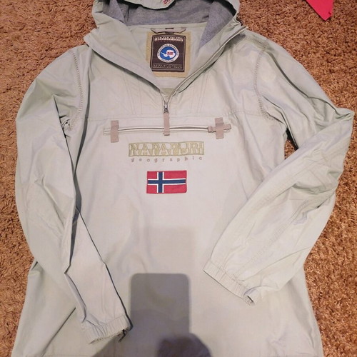 Napapijri windbreaker used, unisex, size M, green