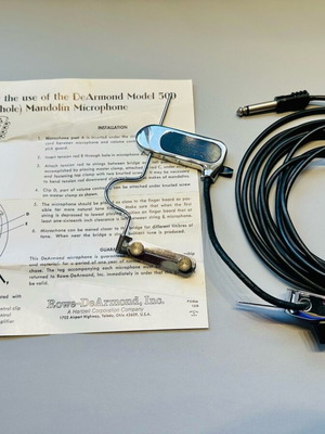 DeArmond Model 500 Mandolin Pickup used, 1960s vintage