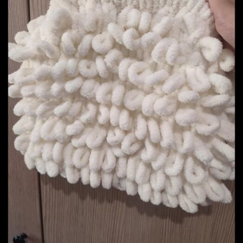 Puffy bag crossbody large size, sugar white