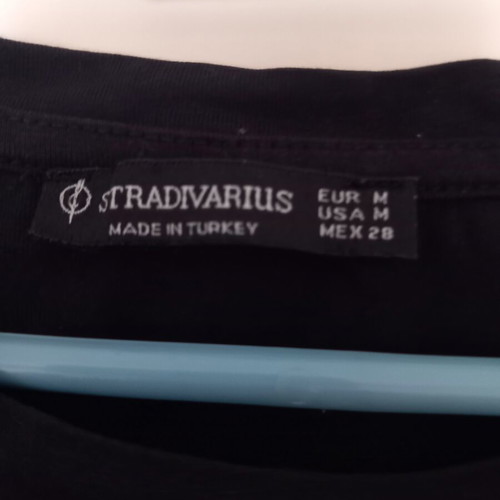 Stradivarius T-shirt used, black, size M