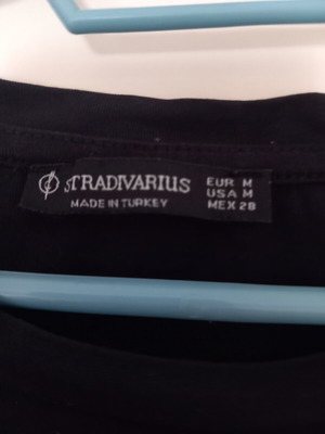 Stradivarius T-shirt used, black, size M