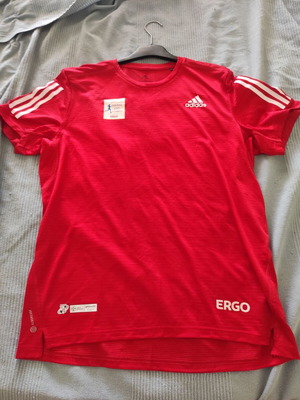 Adidas T-shirt Large red like new from Athens Half Marathon 2022