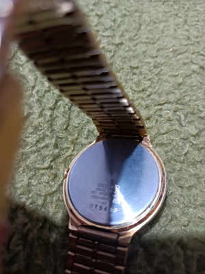 Ρολόι Seiko ανδρικό μεταχειρισμένο, χρυσό με λευκή πλακέτα