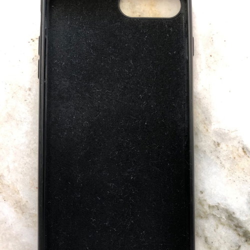iPhone 7-8 Plus case like new, black plastic with lining