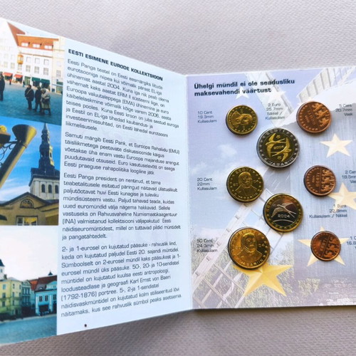 Collectible euro trial coin set from Estonia 2004 new
