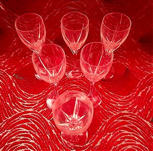 6 ποτήρια λικερ από λεπτό κρύσταλλο / 6 thin crystal liqueur glasses