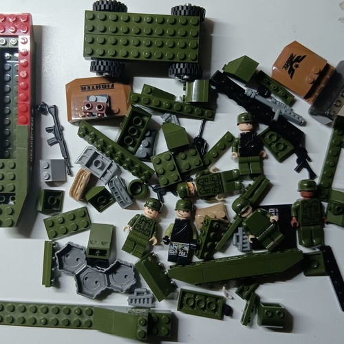 Toy parts for military figures used, assorted pieces