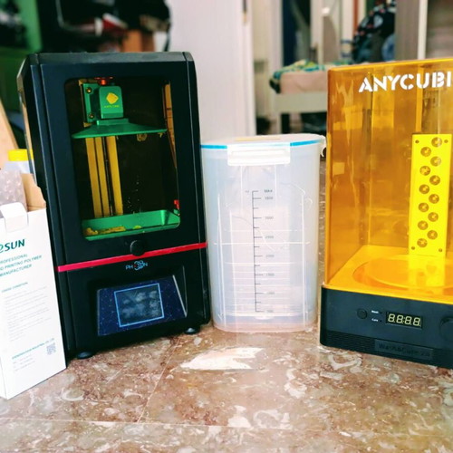 Anycubic Photon με Wash & Cure 2.0 σαν καινούργιο, αξεσουάρ και ρητίνη esun
