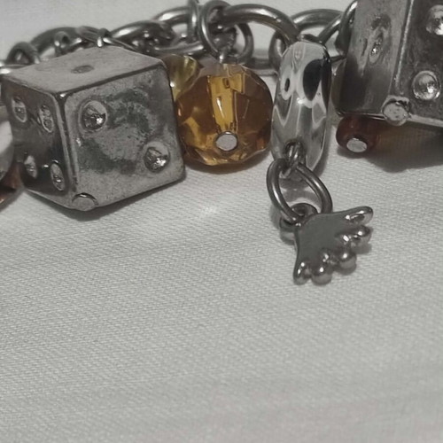 Bracelet with semi-precious stones like new, multicolor