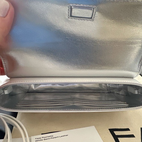 By Far leather white handbag new