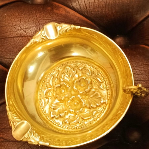 Vintage solid brass ashtray like new