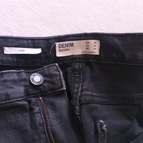 Bershka black flared jeans like new, size M