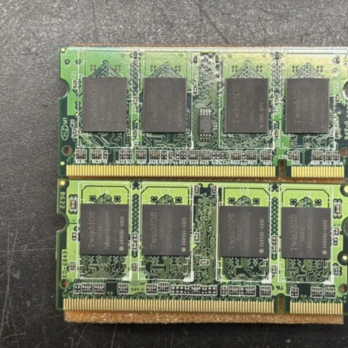 Ram kit 1GB DDR2 for laptop used, TwinMOS 2x512MB 667Mhz CL5 SO-DIMM
