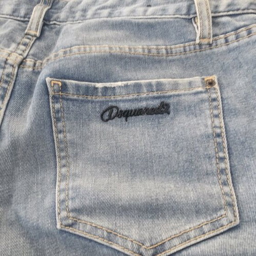 Desquare2 crop jean like new, turquoise