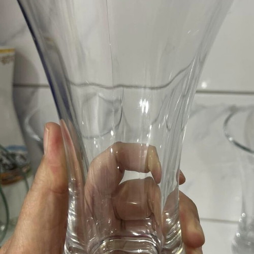 Glass vase new, Germany, 20 cm height