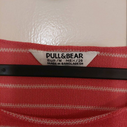 Pull & Bear summer cardigan pink striped like new, size M