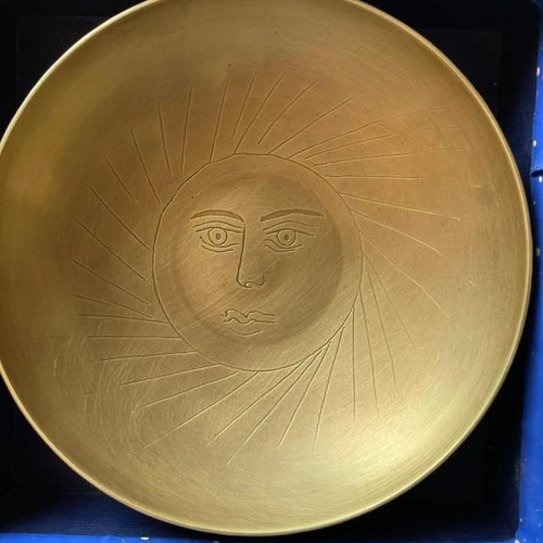 Alekos Fasianos Bowl with Sun metal, new, signed and numbered