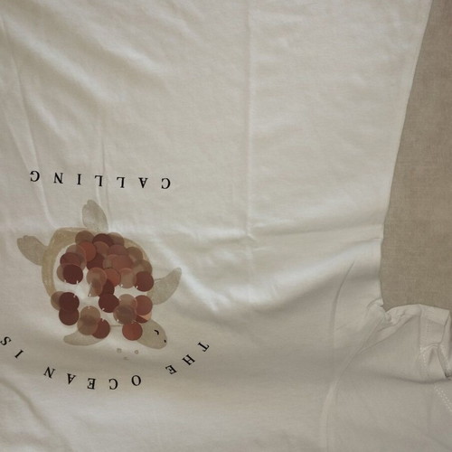 MNG by Mango children's T-shirt with sequins, size 11-12 years, white, like new