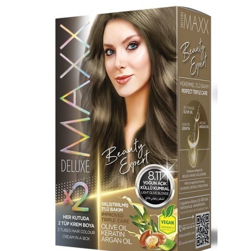 Maxx Deluxe Hair Color 8.11 Light Olive Blonde new