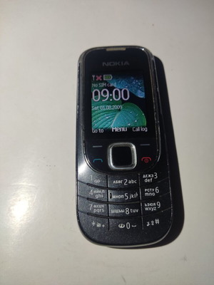 Nokia 2323 phone used, black, with charger