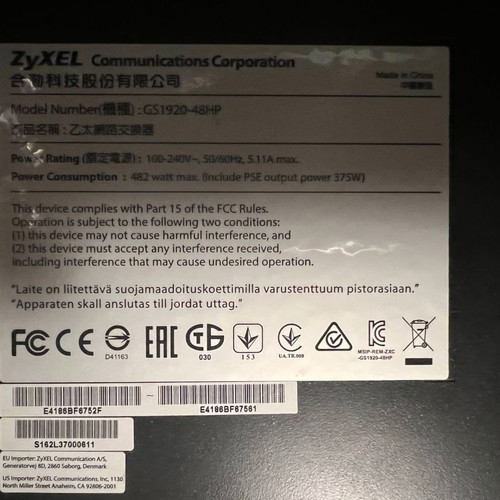 Zyxel Switch 1920-48HP used