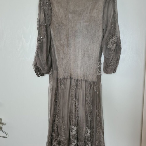 Talco long dress used, gray/brown, size S