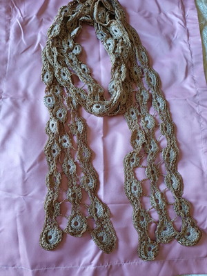 Autumn scarf handmade from natural silk new