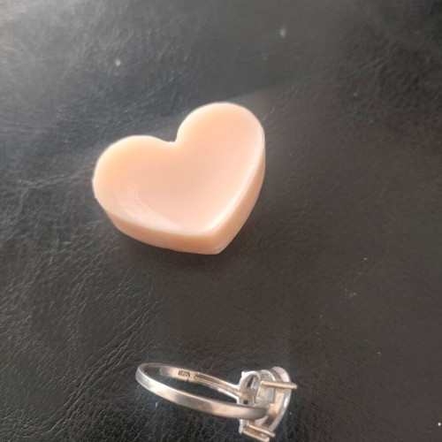 Silver solitaire ring new with hallmark