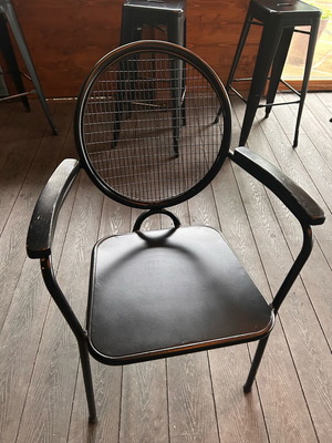 Metal chair used for outdoor space