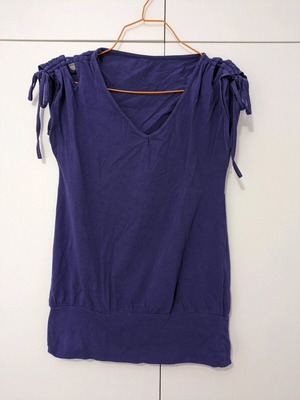 Purple top with laces used, size M