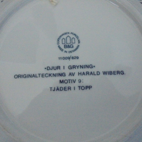Bing & Grøndahl set of 12 vintage porcelain collector plates Denmark