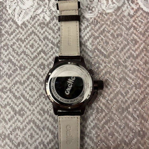 Oxette Unisex Wristwatch like new, brown leather strap, chronograph