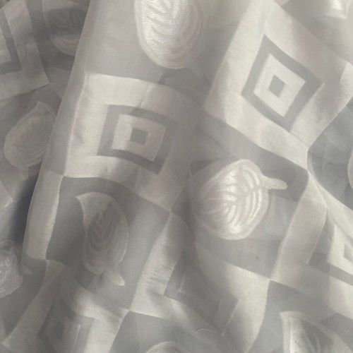 Blue-gray light thin curtain pair, 135cm x 255cm