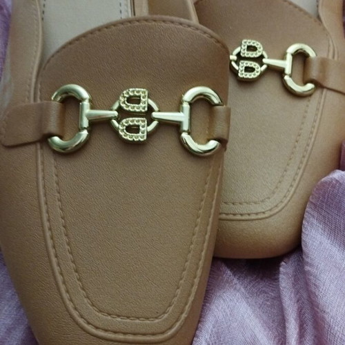 Slip on women's shoes beige new size 40 ballerinas