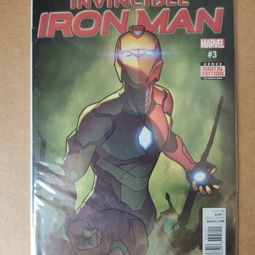 Invincible Iron Man #3 comic with Ironheart armor debut