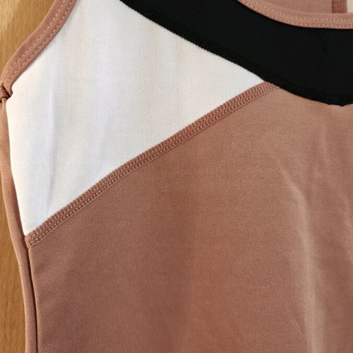 Sports top like new with straps, white and pink