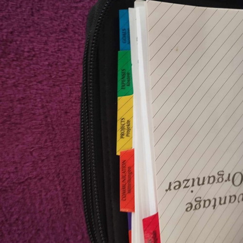 Organizer agenda like new, gold and black
