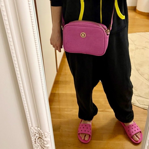 USPS Polo crossbody bag 24.5 x 19 x 7 pink like new