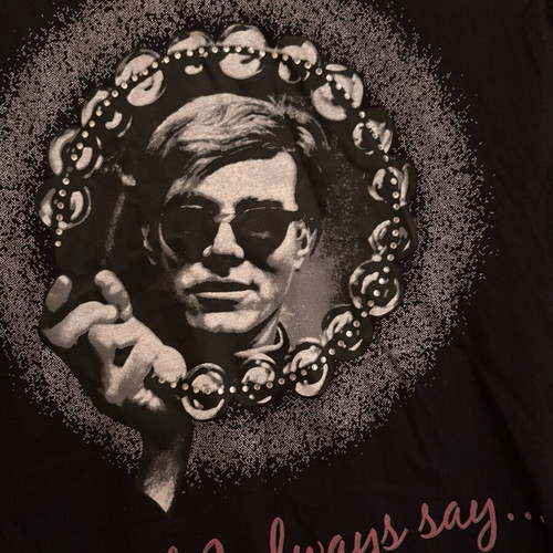 Andy Warhol by Pepe Jeans London women's black scoop-neck t-shirt, medium