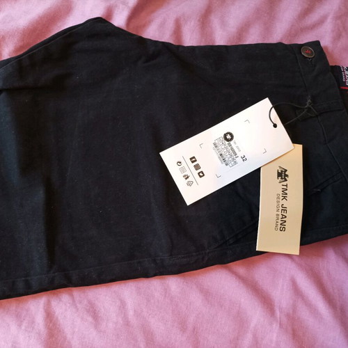 Chino pants new, black, size 32 with zipper