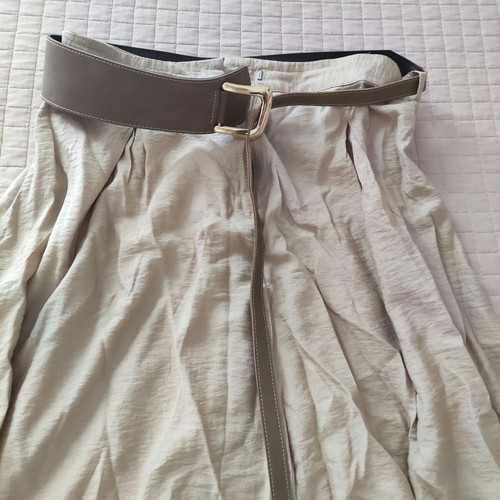 Zara skirt with belt like new, beige, size L 40 12