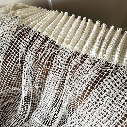 Mesh Net Curtain Off-White, like new, boho style