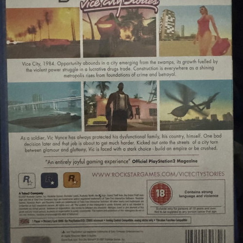 Grand Theft Auto Vice City Stories PS2 game