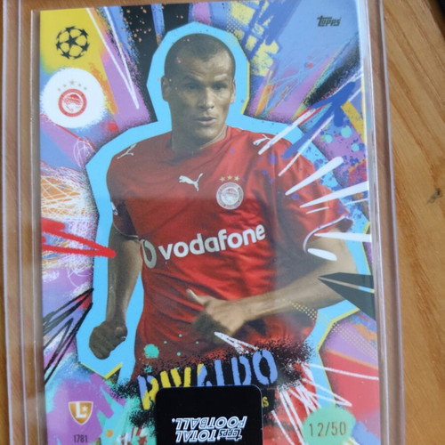 Topps Total Football Rivaldo Olympiacos Next Goal Wins card like new, limited 50