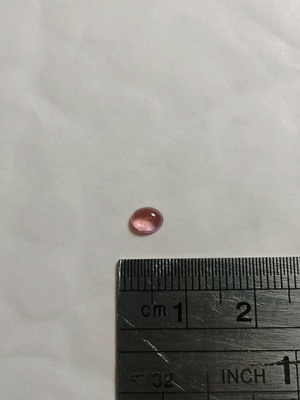 Pink tourmaline cabochon authentic gemstone