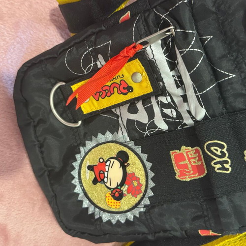 Mini crossbody bag Pucca Funny Love black like new