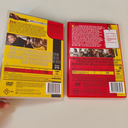 Kill Bill Volumes I and II DVD set like new with English subtitles